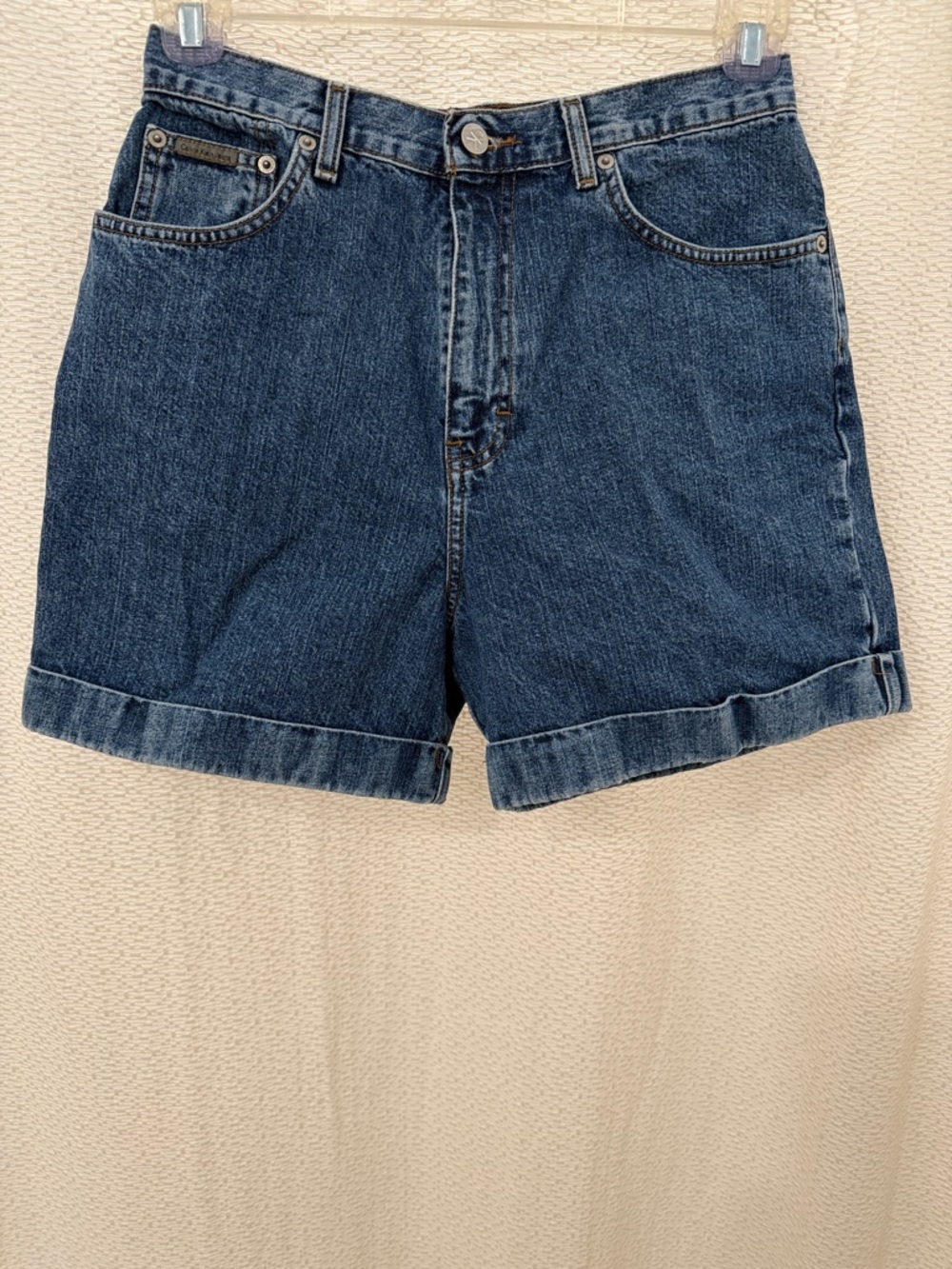 Calvin Klein Jeans Dark Blue Rolled Hem Denim Shorts